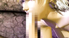 Muscular man fucks a pretty 3d blonde mouth