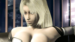 Excellent long-haired blonde in sexy clothes riding a cock