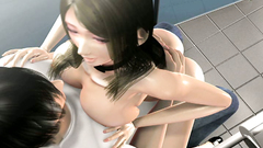 Hardcore anal fucking in toilet