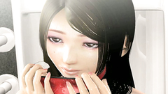 Hot 3D teen with dark hair get sperm in her wet pussy