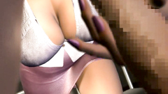 3D Babe with amazing round ass makes sucks big cock