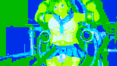 Cute brunette filled with cum so much that she started to flow from her mouth and pussy