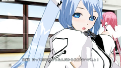 Skinny babe in sexy stockings with shaved pussy