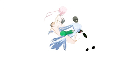 Hentai demon penetrates in wet pussy of young teen on the beach