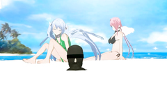 Hentai demon penetrates in wet pussy of young teen on the beach