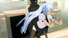 Teen school slut in sexy stockings get bangs in classroom