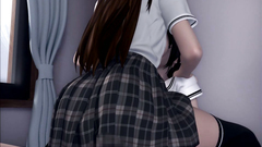 Hardcore Doggy style Futanari sex - two young babes love extreme