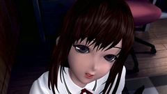 Cute skinny 3d schoolgirl in mini-skirt looks very sexy