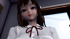 Cute skinny 3d schoolgirl in mini-skirt looks very sexy