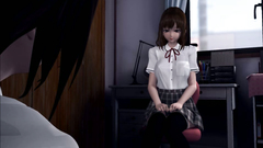 Cute skinny 3d schoolgirl in mini-skirt looks very sexy