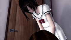 Cute skinny 3d schoolgirl in mini-skirt looks very sexy