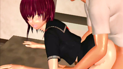 Sexy teen schoolgirl kissing with an old teacher