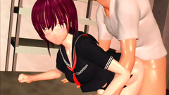 Sexy teen schoolgirl kissing with an old teacher