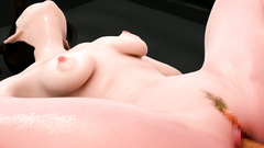 Extreme 3d bangs with cute skinny brunette girl