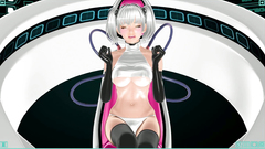 Game play teen babe in sexy black stockings