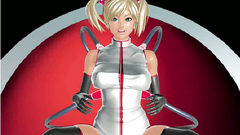 Horny gameplay blonde with big breasts smeared with sperm