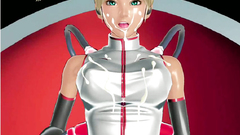 Horny gameplay blonde with big breasts smeared with sperm