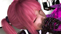 Gorgeous red-haired girl in a sexual dress gets wild sax of dirty tentacles