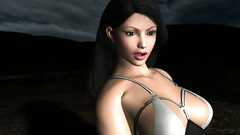 Chunky 3D monster crocodile fucked in pussy black-haired beauty