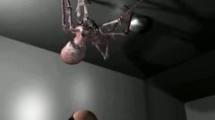 Horny 3D spider hard bangs cute skinny brunette schoolgirl