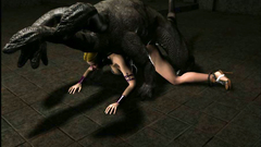 Brutal 3D Alien put his fingers into sweet wet pussy of young princess