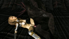 Doggy style bangs with Big 3D Monster