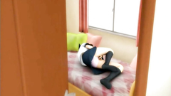 Cute 3D asian schoolgirl in mini-skirt with perfect shaved pussy