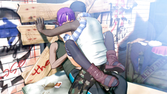 Two cartoon boy hardcore fucking one teen in her anal and pussy - Double Penetration