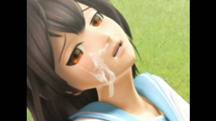 Golden dildo penetrates into sweet schoolgirl vagina