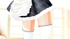 Horny redhead 3d housewife in sexy lingerie and white stockings makes perfect blowjob