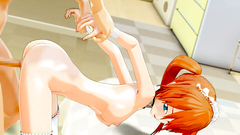 3D Extreme BDSM doggy style sex with redhead skinny teen