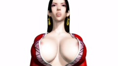 Slut in red dress with sheved pussy fucks with brutal man