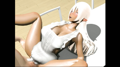 Amazing blonde 3D Elf girl skillfully sucks dick of her boy