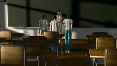 Pretty school teacher with big boobs sucks cocks of her students