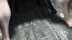 Nasty brunette 3d slut in black stockings gets deepthroat fucking