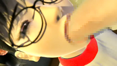 Muscular woman with a cock hardcore fucks cute teen girl