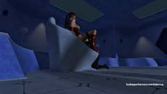 Black cartoon alien fucks brunette girl in her wet mouth