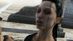 Military guy cruelly fucked Lara Croft
