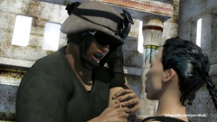 Military guy cruelly fucked Lara Croft