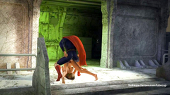 3D Superman fucks perfect blonde milf in her sweet vagina