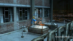 Catwoman in latex costume gets hardcore bangs from sexy Supergirl