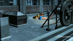 Catwoman in latex costume gets hardcore bangs from sexy Supergirl