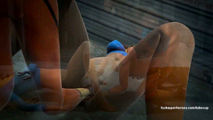 Supergirl licking Spiderwoman pussy while her pussy fucked by Spiderman