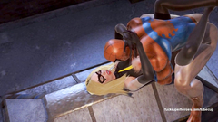 Spiderman and Hollister arranged vaginal storm on the roof