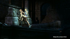 3D woman with strapon licking pussy cute girl and fucks her in doggie position