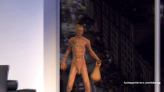 Spiderman and dirty thug fucks Spiderwoman in her anal and pussy holes