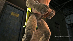 Thing from Fantastic 4 strongly fucks his big dick fragile girl