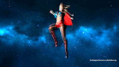 Green Lantern with great pleasure penetrates deep into the Super Girl pussy with his tongue