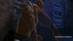 Skinny Batgirl fucks with brutal man