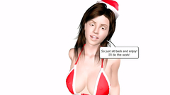 Cute teen in sexy red bikini and stockings gets sex from kinky dude